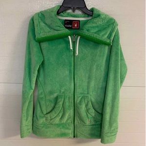 Womens Medium Green Spyder Jacket Zip Up Ski Layer